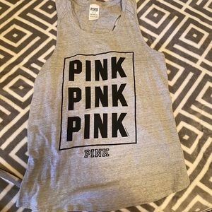 women’s “pink” Vs tank top